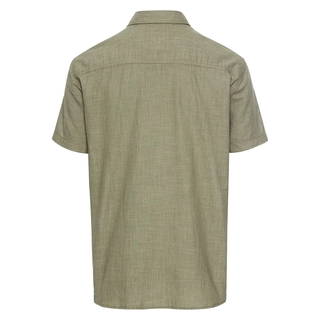 Kurzarmhemd CAMEL ACTIVE, Herren, Gr. L, N-Gr, grün (khaki), Web, Obermaterial: 100% Baumwolle, meliert, unifarben, regular fit hüftbedeckend, Rundhals, Hemden Kurzarmhemd, mit Button-Down-Kragen und Brusttasche