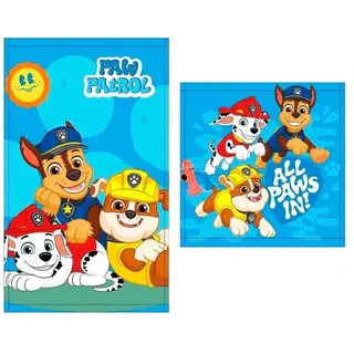 PAW Patrol Kinderhandtuch Set 30x50 + 30x30 Gästehandtuch handtuch Gesichtstuch