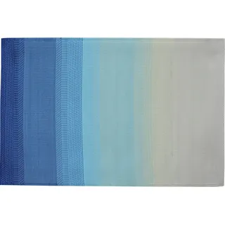Outdoor-Teppich Polypropylen 180 x 120 cm Blau-Beige Farbverlauf