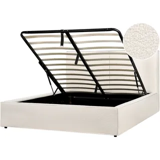 Beliani Polsterbett Creme, Textil, 160x200 cm