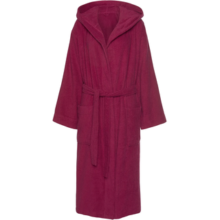 Unisex-Bademantel BRUNO BANANI "Robby, ideal für Sauna & Spa, Standard, Premium und Überlänge" Gr. M, lila (beere), L:120cm, Walkfrottee, Hausmäntel, Unisex-Bademantel, Damen & Herren Bademäntel, Baumwolle, mit Taschen, Sauna, XS-3XL, Topseller