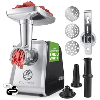 KOCHWERK Fleischwolf 4in1 silber/schwarz