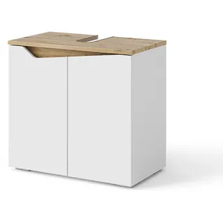 Vicco Waschbeckenunterschrank Marelle 60 x 57,5 cm Weiß/Artisan mit 2 Türen