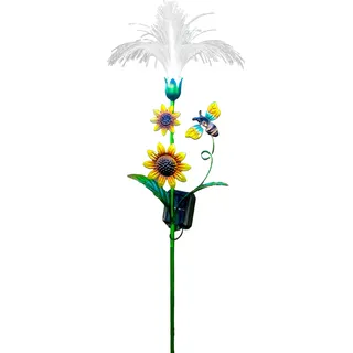 Northpoint LED Solar Gartenstecker Außenbereich Dämmerungssensor Garten Dekoration kaltweiß