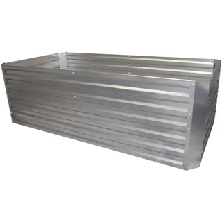 Gabiona Hochbeet verzinkt Blech 184 x 60 x 90 cm Grau