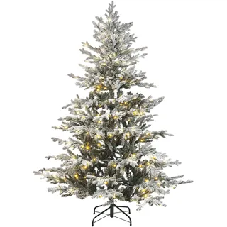 Beliani Beleuchteter Weihnachtsbaum BRISCO Weiß