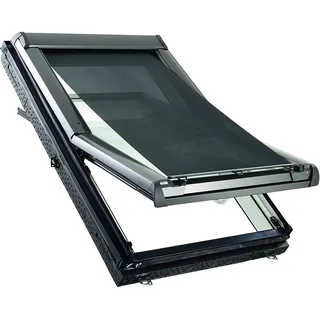 Roto Original Roto Außenrollo Screen ZAR Sonnenschutz & Hitzeschutz Bei offenem Fenster voll funktionsfähig Länge einstellbar Für Roto Dachfenster der Baureihe Designo R4/R7 mit Größe 074/xxx | 07/xx