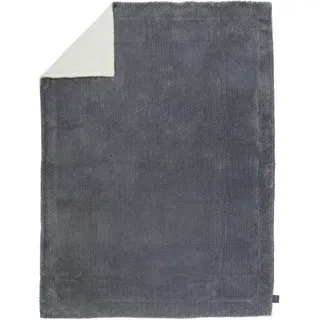 Schiesser Wohndecke »Sherpa-Decke Elsa« mit aufwendigem Zopfmuster, grau