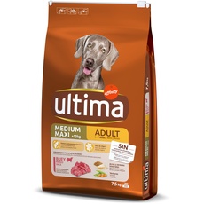 Ultima Medium-Maxi Adult Ochse, Trockenfutter für Hunde, 7,5 kg