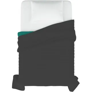 Elegant Sommer Steppdecke Wasser/Dunkel Grau, 100% Mikrofaser, 220x270cm