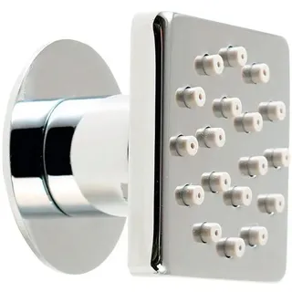 Seitenbrause mit Drehgelenk, eckig, Chrom - Weiß