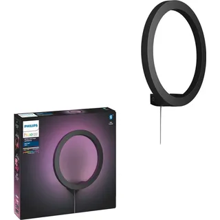 Philips Hue White and Color ambiance Sana Wandleuchte, Intelligente Wandleuchte, Bluetooth, Schwarz, LED, Aluminium, Nicht austauschbare(s) Leuchtmittel - Schwarz