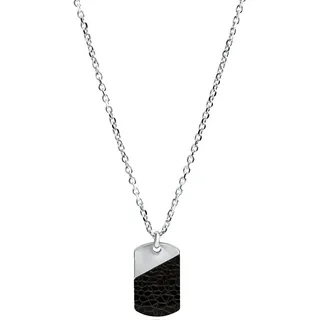 FIRETTI Kette mit Anhänger Schmuck Geschenk Dog Tag schwarz