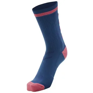 hummel Unisex Elite Indoor Low Pa Socks, BLUE CORAL/TEA ROSE, 43 EU