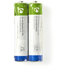 NEDIS Zink-Kohle-Batterie AAA | 1.50 V | Zink-Kohle | R03 | Anzahl der Batterien: 2 Stück | Shrink Pack | R03 | Verschiedenes | Blau/Grün Blau/Grün
