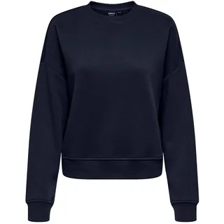 Sweatshirt ONLY "Sweatshirt ONLSWEAT LIFE CREW OVERSIZE SWT 1er Pack", Damen, Gr. L, blau, Obermaterial: 60% Baumwolle CO. 40% Polyester PES., Sweatshirts Sweatshirt