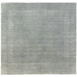 Morgenland Wollteppich Nova - Gabbeh Teppich - Loribaft Perser«, quadratisch, 1,5 mm Höhe, Flachgewebe grau 200 x 200 cm