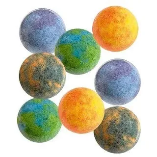 DEPESCHE 13314 Dino World Galaxy - Badebomben in unterschiedlichen Farben, 7 Bunte Badebomben mit fruchtigem Duft