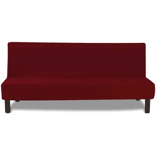 FIGOOO Sofabezug ohne Armlehnen 3 Sitzer Elastisch Sofa Überzug Armloser Waschbar Sofaüberwurf Sofahusse Schonbezug für Clic Clac Couchbezug ohne Armlehne,Burgundisch