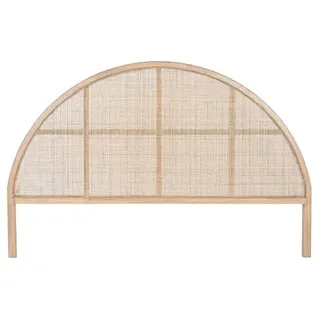 Bett-Kopfteil für 150-160-180 cm, aus Rattan, Halbmond, mit Beinen, 180 x 3,5 x 120 cm