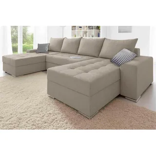 Collection AB »Josy XL U-Form, Breite: 313 cm« mit Bettfunktion, Bettkasten & 2 Zierkissen, Federkern