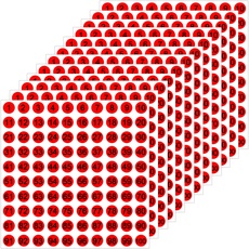 SAVITA 30 Blatt Rund Nummernaufkleber 1-100, Selbstklebendes Vinyl Klein Nummern Etiketten Aufkleber zum Markieren von Flaschen Mülleimern Boxen Zuhause Küche Büro Schulbedarf (Schwarz, Rot)