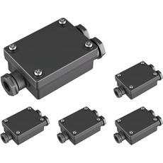 ledscom.de 5 Stück 2-fach Kabelverbinder für außen, IP68, Muffe für 6-8mm Kabel-Durchmesser