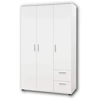 Begabino Kinderkleiderschrank Bibo 2-türig weiß