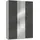 Drehtürenschrank Level by fresh to go 150 x 216 x 58 cm Weiß/Grau