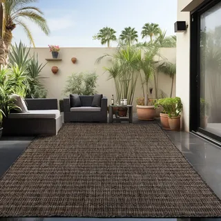 Ayyildiz Teppiche Outdoorteppich »ZAGORA 4513« rechteckig 5 mm Höhe Läufer, Pflegeleicht, Strapazierfähig, In- und Outdoor geeignet, schwarz