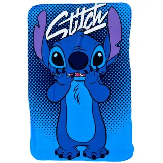 CARTOON Disney Stitch Decke für Kinder 100 x 150 cm Fleecedecke 100% weiches Polyester 210gsm