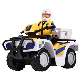 Simba Feuerwehrmann Sam Polizei Quad mit Malcolm Figur