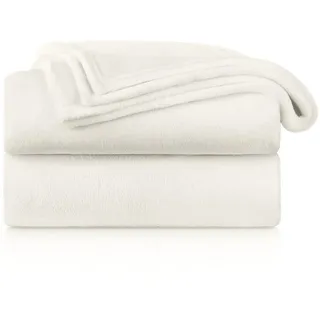 Blumtal Kuscheldecke 130 x 150 cm Weiß