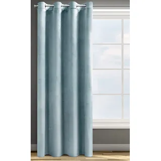 Eurofirany Samtvorhang Ösen 140 x 250 cm Rosa 3 St.
