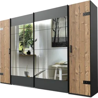 WIMEX Schwebetürenschrank Stockholm 270 x 210 x 65 cm Grau