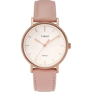TIMEX Weekender Fairfield TW2T31900 - Edelstahl rosegold - Band Kalbsleder rosa