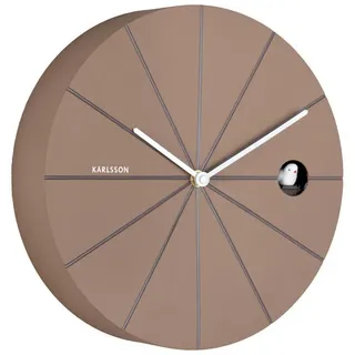 Karlsson Uhr , Mokka , Kunststoff , Schlagwerk , Dekoration, Uhren