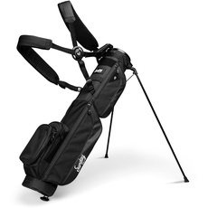 Sunday Golf Loma XL Tasche – Leichte Golftasche mit Riemen und Ständer – Leicht zu tragende Pitch n Putt Golftasche – Par 3 und Executive Courses, 3,4 Pfund (Mattschwarz)