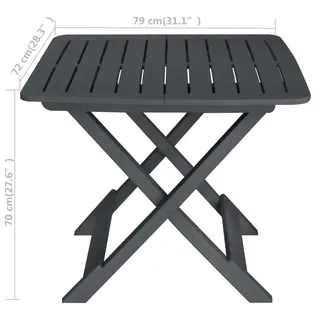 vidaXL Bistro-Set 3-tlg. Anthrazit