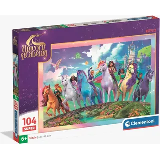 CLEMENTONI - 104 pcs Puzzles Unicorn Academy