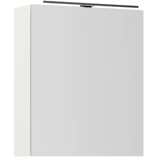 Nobilia Spiegelschrank , Schwarz, Weiß , Metall , 60x72x21 cm , Badezimmer, Badmöbelsets & Badmöbelserien, Badmöbelserien