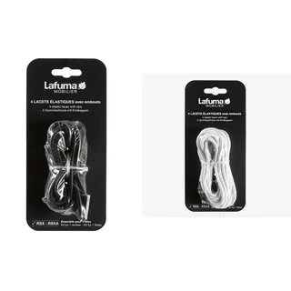Lafuma Gummischnur-Set mit Endkappen für RSX/RSXA, 4 Schnüre, schwarz & Gummischnur-Set mit Endkappen für RSX/RSXA, 4 Schnüre, weiß