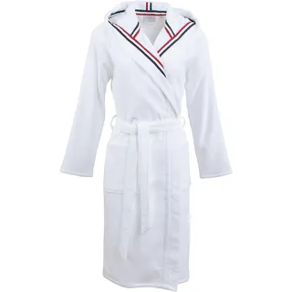 Unisex-Bademantel CARL ROSS "481310" Gr. L, weiß, L, Velours, Hausmäntel, Unisex-Bademantel, Midilänge