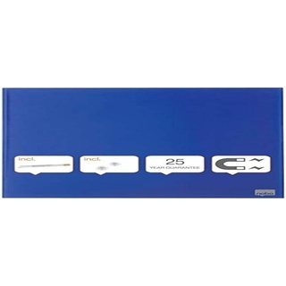 Nobo Glas-Whiteboard Kleine Magnetische Wandtafel, Trocken Abwischbare Glas-Oberfläche, Rahmenlos, Unsichtbare Wandmontage, 300 x 300 mm, Inkl. Markerstift und Magneten, Blau, 1903952