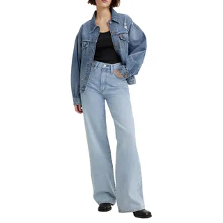 Levi's Ribcage Jeans mit weitem Bein in Hellblau-W28 / L32
