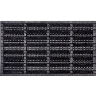 Hanse Home Kokosmatte , Schwarz , Naturmaterialien , Uni , rechteckig , 40x60 cm , rutschfest, für Fußbodenheizung geeignet, rutschhemmend, pflegeleicht, widerstandsfähig , Teppiche und Böden, Schmutzfangmatten, Fußmatten