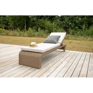 venture design Sonnenliege 196 x 60 x 32 cm Hellbraun