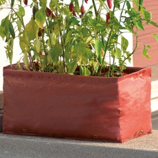 Tenax Grow Vegetable 25x25x50 cm Rot (2 STK) Grassbehälter für Balkon-Gemüseanbau, Bunte Behälter für Gemüse und Hausgarten
