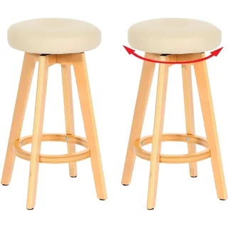 MCW Barhocker Boras 2er-Set drehbar  Creme