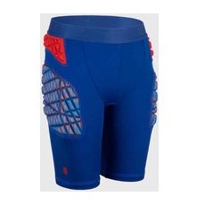 Kinder Rugby Protector Shorts R500 Blau/rot, 164 cm 14J